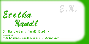 etelka mandl business card